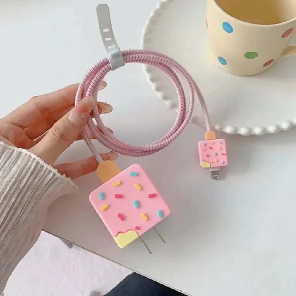 Strawberry Milk Cookies iPhone Charger Cover Cable Protectors P32